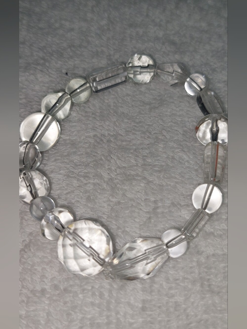 Handmade Glass Bead Bracelet On stretch Cord.new - Picture 5 of 5